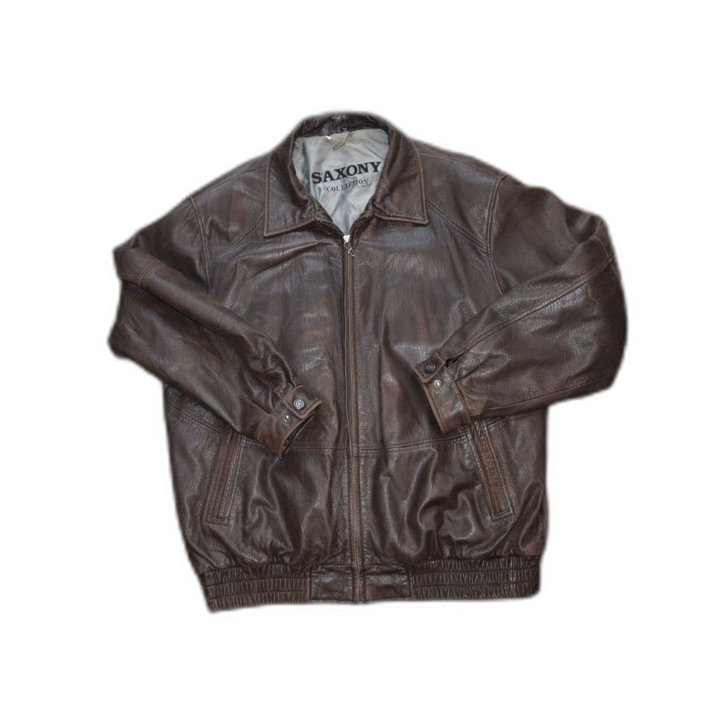 Saxony Collection Genuine Leather 2XT BIG Super Soft Bomber Jacket